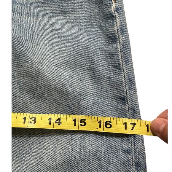 RE/DONE Jeans Womens 26 Blu 70s High Rise Stove Pipe Straight Leg Fringe Raw - Picture 6 of 9